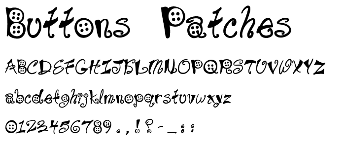 Buttons & Patches font